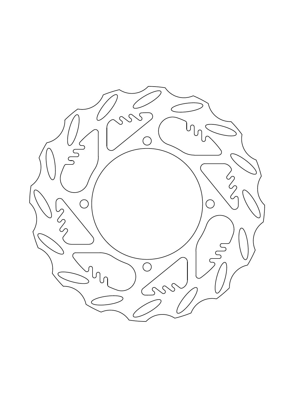 LBG-F-KR94 front brake rotor technical drawing